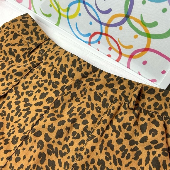 NWT Black/Brown Leopard Animal Print Shorts-A New Day - Picture 4 of 7